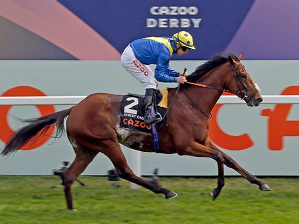 DESERT BERRY's unbeaten son DESERT CROWN was an imperious two and a half length winner of the 2022 Epsom Derby