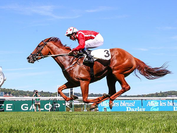 Saffron Beach claimed her second Group 1 win in the Prix Rothschild by two and a half lengths 